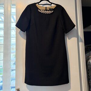 Tahari Little Black dress with embellished neckline size 12